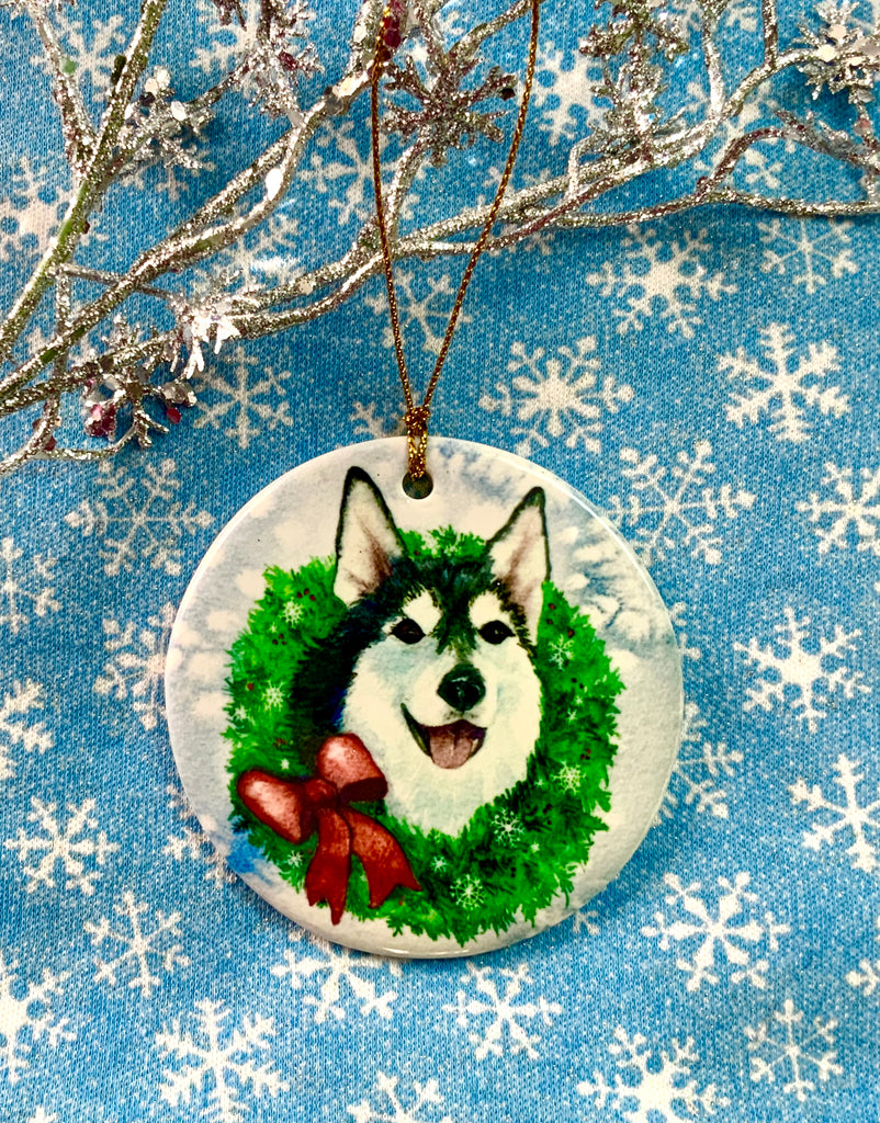 2023 Porcelain Holiday Ornament “ Merry Mushing”