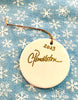2023 Porcelain Holiday Ornament “ Merry Mushing”