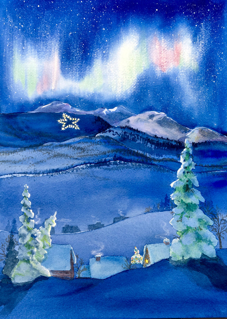 “Our Star in the East”, Original Watercolor