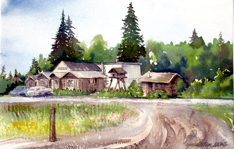 “Before They Paved the Road” - Homer, Alaska, Original Watercolor