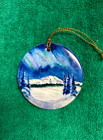 2025 Holiday Ornament -“Denali, Dressed for the Holidays