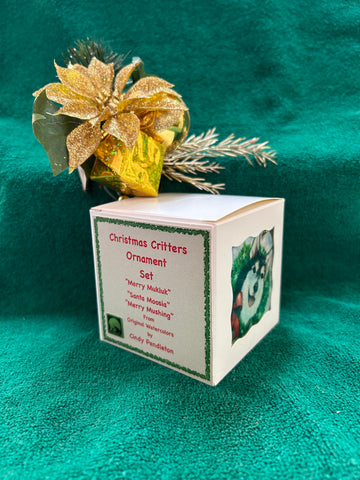 NEW this year!  “ Christmas Critters” Ornament Set